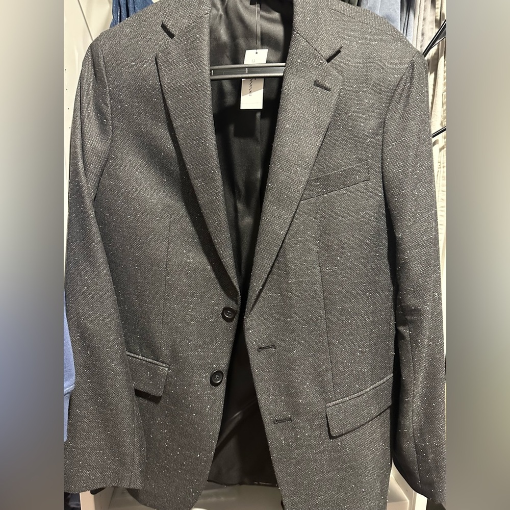 Banana Republic slim-fir Dark Charcoal Donegal Blazer